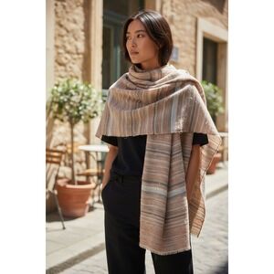 Bayberry‎ Road Women's Striped Rectangle Scarf Multicolor Fall Accessory wrap